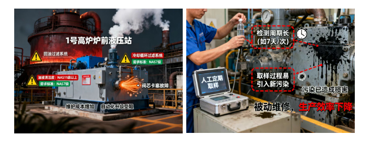 以钢厂高炉液压站为例：油液污染早预警，生产运维更科学 图1